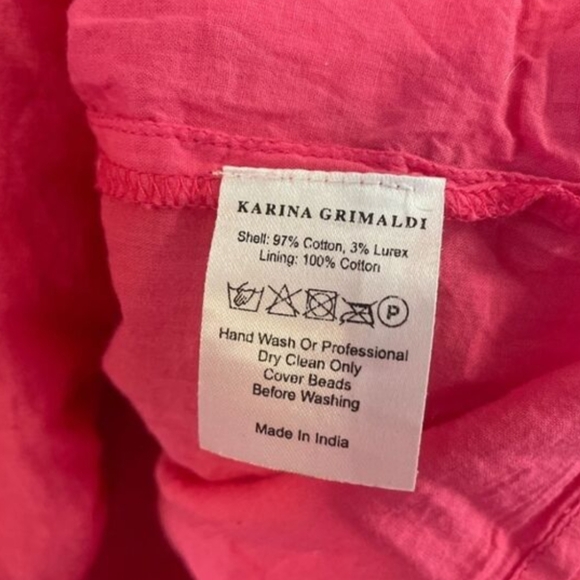 Karina Grimaldi Belle Maxi Dress in Hot Pink Cherry Metallic Summer Vacation - Picture 6 of 10